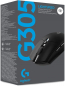 Preview: Logitech G305 LIGHTSPEED kabellose Gaming-Maus mit HERO 12K DPI Sensor, Wireless Verbindung, 6 programmierbare Tasten, 250 Stunden Akkulaufzeit, PC/Mac, schwarz (910-005282)