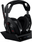 Preview: Logitech G Astro A50 LIGHTSPEED kabellose Gaming-Headset + Basisstation (Gen 5), PRO-G GRAPHENE, 3-System-Umschaltung, USB-C für Xbox, PS5, PC/Mac oder Nintendo Switch, Bluetooth - Schwarz (939-002224)