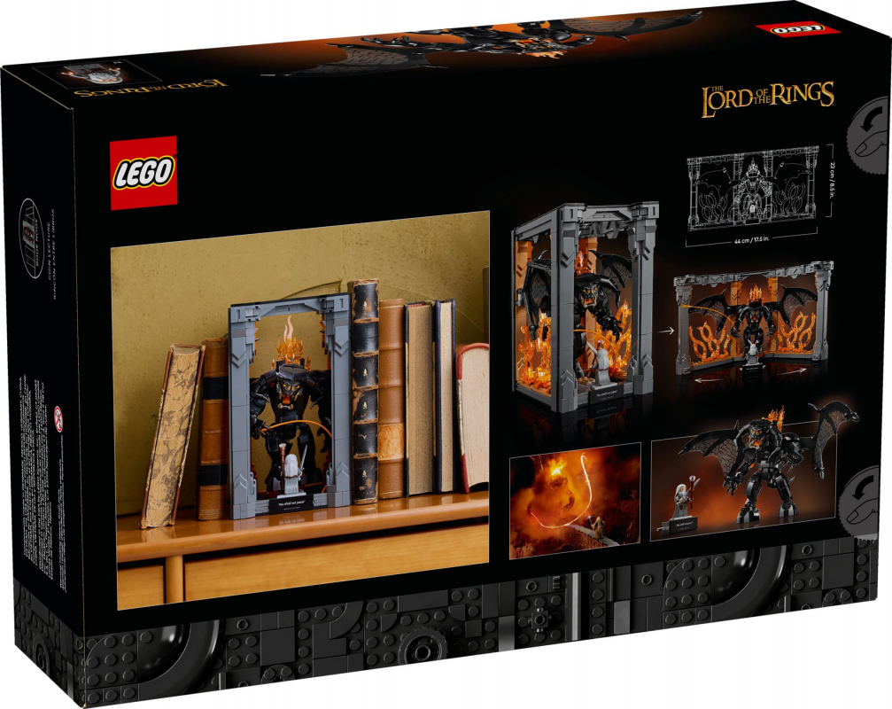 LEGO® Icons 10367 Der Herr der Ringe: Balrog™ Bücherstütze [neu - Verpackung leicht eingedrückt]