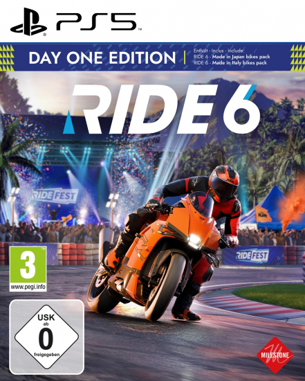 Ride 6 Day One Edition (deutsch spielbar) (AT PEGI) (PS5) inkl. Made in Japan & Italy Bikes Pack DLC