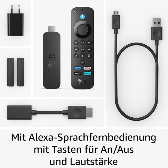 Fire TV Stick 4K mit Alexa-Sprachfernbedienung (Gen. 3) (2023) (mit TV-Steuerungstasten)