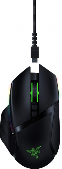 Razer Basilisk Ultimate Kabellose Gaming-Maus mit 11 programmierbaren Tasten (HyperSpeed Technologie, Optischer Fokus+ Sensor, Optischer Maus-Switch, Chroma RGB Beleuchtung) Ohne Ladestation (RZ01-03170200-R3G1)