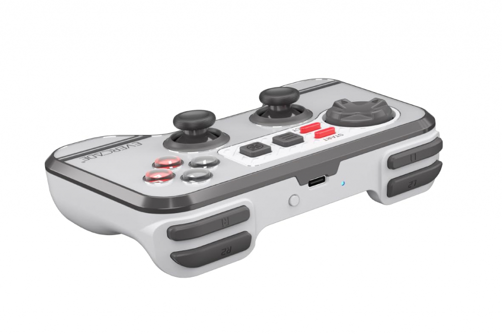 Preview: Blaze Evercade Wireless Controller (für Evercade VS, VS-R & Alpha, Switch 1+2, PC, Mac, Android-Geräten), weiß