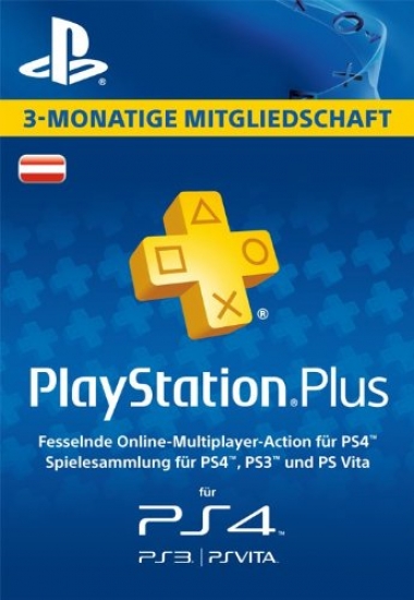 Playstation Plus Mitgliedschaft 3 Monate [Essential] [PSN Code für österreichisches Konto] (PS3/PS4/PS5) [Download]