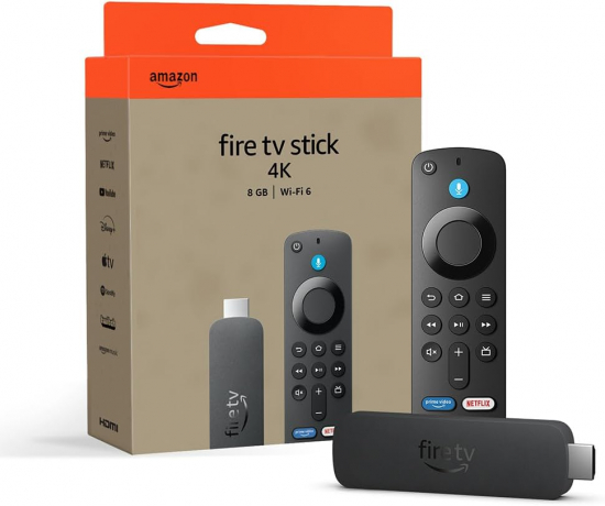 Fire TV Stick 4K mit Alexa-Sprachfernbedienung (Gen. 3) (2023) (mit TV-Steuerungstasten)