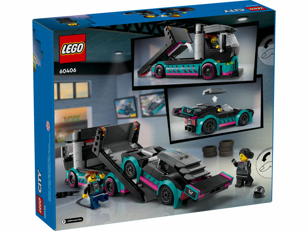 Preview: LEGO® City 60406 Autotransporter mit Rennwagen [neu]