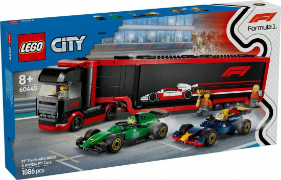 LEGO® City 60445 F1® Transporter mit RB20 & AMR24 F1® Rennautos [neu]