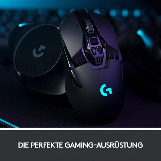 Logitech G903 Wireless Hero Lightspeed Gaming Maus (mit kabelloser Powerplay-Aufladetechnologie) (910-005672)