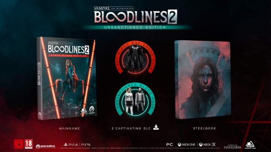 Vampire The Masquerade Bloodlines 2 Unsanctioned Steelbook Edition (deutsch) (AT PEGI) (XBOX ONE) inkl. 6 DLC