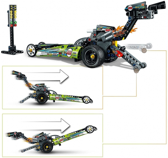 LEGO Technic 42103 Dragster Rennauto [neu - Verpackung hat leichte Lagerspuren]