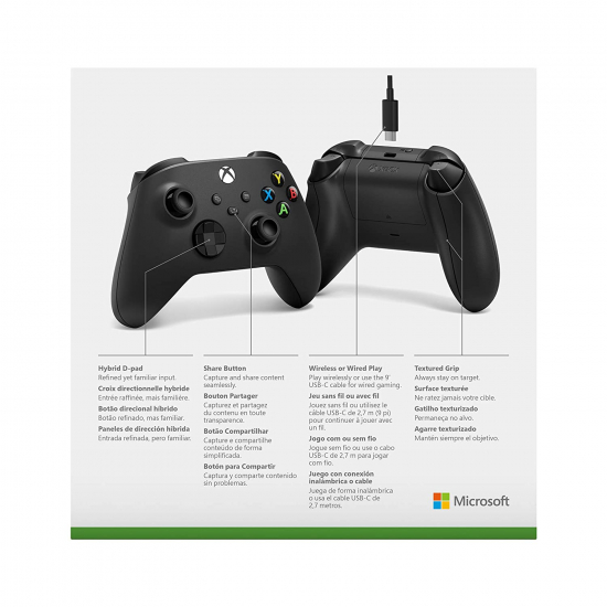 Microsoft Xbox Series Wireless Controller M, schwarz (XBOX Series S/X/One/PC) [Verpackungsschaden]