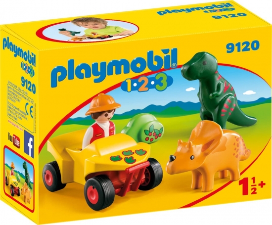 PLAYMOBIL® 1.2.3 9120 Dinoforscher mit Quad [neu]