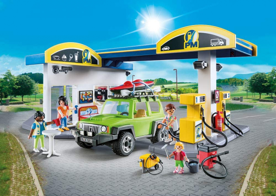 PLAYMOBIL City Life 70201 Große Tankstelle mit Spielfiguren [neu]