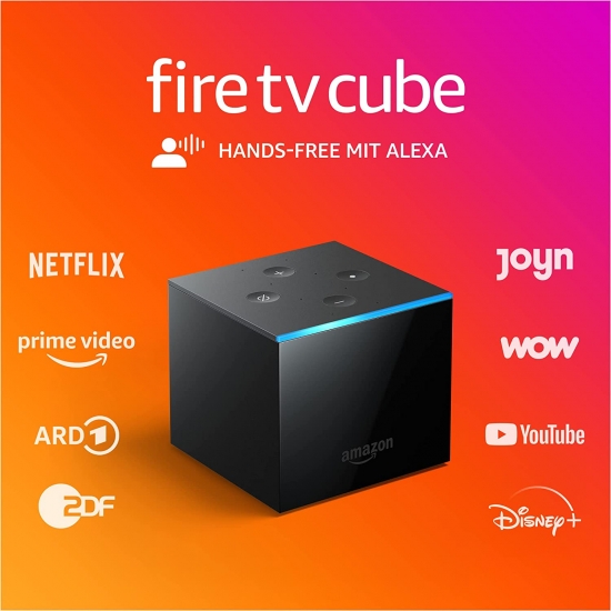 Amazon Fire TV Cube│Hands-free mit Alexa, 4K Ultra HD-Streaming-Mediaplayer
