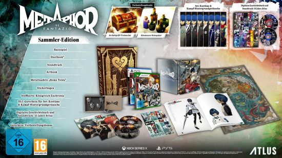 Metaphor ReFantazio Collector's Edition (deutsch spielbar) (AT PEGI) (XBOX Series X) inkl. Archetyp-EP-Truhen Set DLC / Abenteurer-Reisepaket DLC
