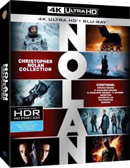 Christopher Nolan Collection (Batman Begins, The Dark Knight, The Dark Knight Rises, Inception, Interstellar, The Prestige, Dunkirk) (14 Blu-ray Disks, 7 UHD 4K Disks) (IT Import) (auf deutsch abspielbar*) (4K Blu-Ray)