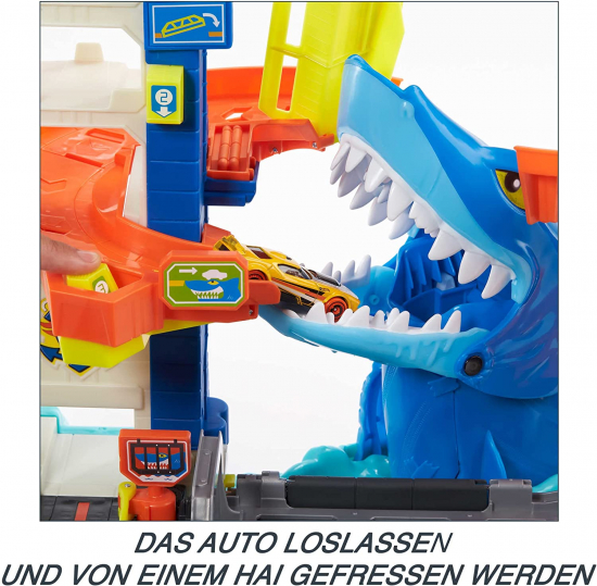 Mattel Hot Wheels City Hai-Angriff Spielset (HDP06)