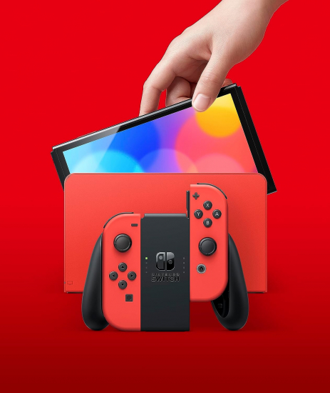 Nintendo Switch Konsole OLED Modell Mario-Edition rot (10011772)
