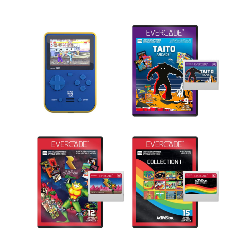 Preview: HMT Capcom Super Pocket Starter Bundle 1 mit 3 Evercade Cartridges [neu]
