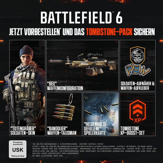 Battlefield 6 [uncut] (deutsch spielbar) (DE USK) (PS5) inkl. Tombstone-Pack