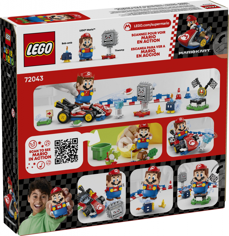 Preview: LEGO® Super Mario 72043 Mario Kart™ – Interaktiver LEGO® Mario™ & Standard-Kart [neu]