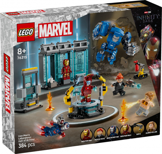 LEGO® Super Heroes 76315 Iron Mans Labor: Halle der Rüstungen [neu]