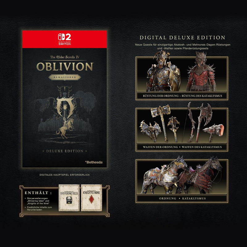 Preview: The Elder Scrolls IV Oblivion Remastered Deluxe Edition [uncut] (deutsch spielbar) (AT PEGI) (Nintendo Switch 2)
