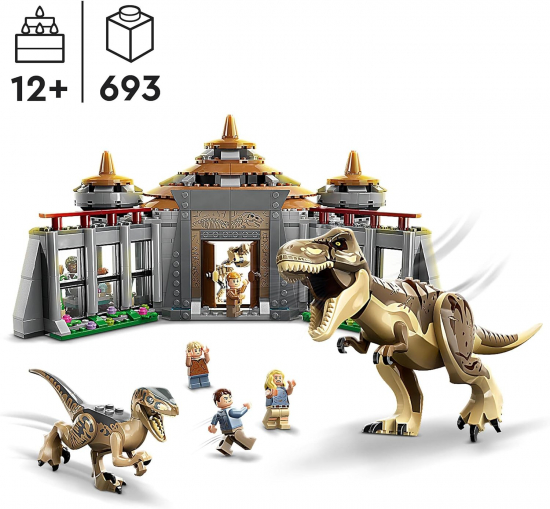 LEGO® Jurassic World 76961 Angriff des T. rex und des Raptors aufs Besucherzentrum [neu]
