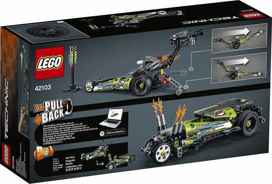 LEGO Technic 42103 Dragster Rennauto [neu - Verpackung hat leichte Lagerspuren]
