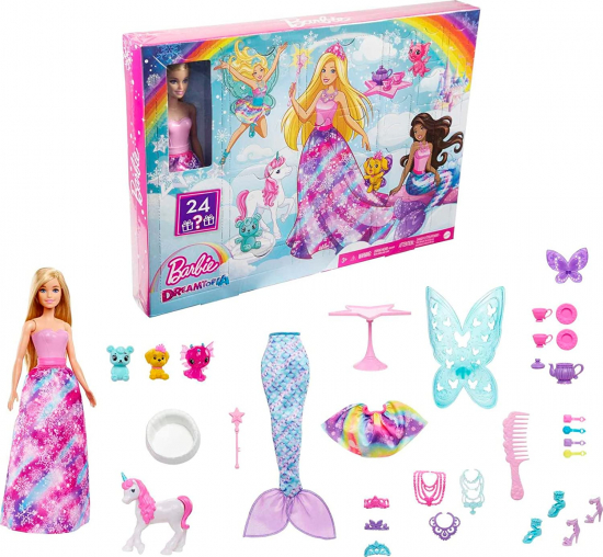 Mattel Barbie Dreamtopia Fairytale Adventskalender Adventskalender 2022 HGM66