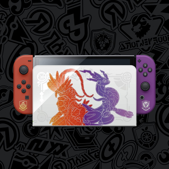 Nintendo Switch Konsole OLED Modell Pokémon Karmesin & Purpur-Edition - kein Spiel enthalten (10009862)