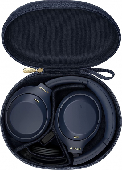 Sony WH-1000XM4 kabellose Bluetooth Noise Cancelling Kopfhörer (30h Akku, Touch Sensor, Headphones Connect App, Schnellladefunktion, optimiert für Amazon Alexa, Headset mit Mikrofon) Midnight Blue Blau (WH1000XM4L.CE7)
