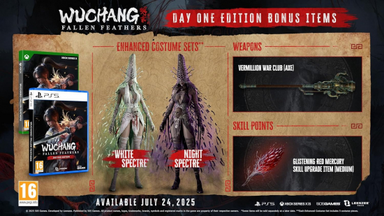 Wuchang Fallen Feathers Day One Edition (deutsch spielbar) (EU PEGI) (PS5) inkl. 4 DLC