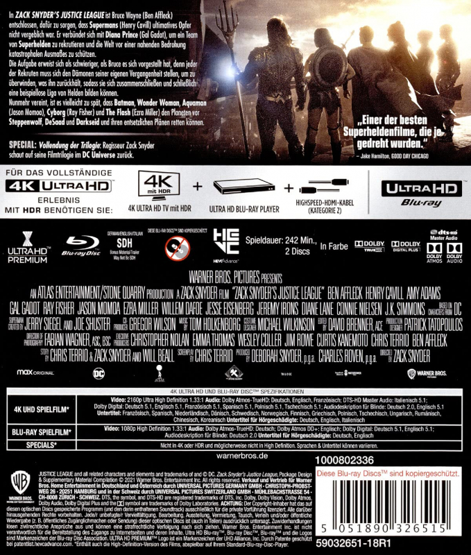 Preview: Zack Snyder's Justice League (4K Ultra HD) (+ 2 Blu-ray)