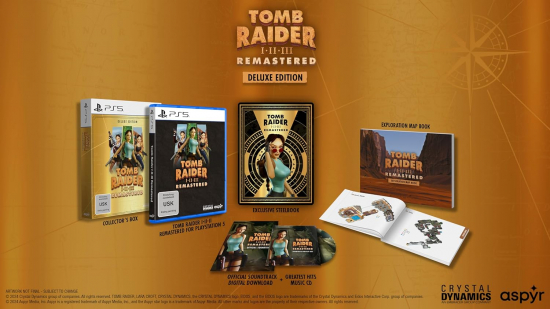 Tomb Raider 1-3 Remastered Deluxe Steelbook Edition Starring Lara Croft (deutsch spielbar) (DE USK) (PS5)