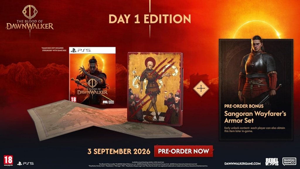 Preview: The Blood of Dawnwalker D1 Steelbook Edition [uncut] (deutsch spielbar) (EU PEGI) (PS5) inkl. Rüstungsset des Sangorischen Reisenden
