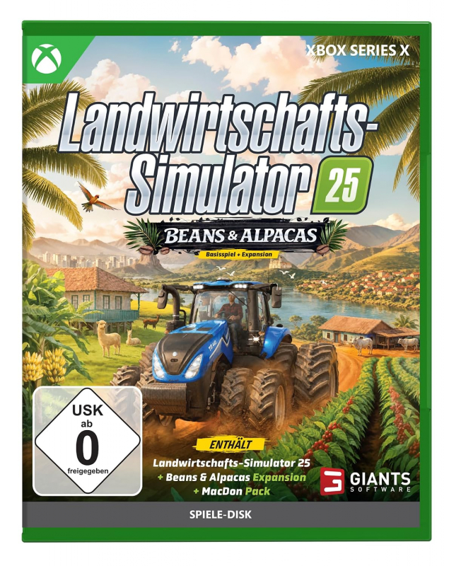 Landwirtschafts-Simulator 25 Beans & Alpacas Edition (deutsch spielbar) (DE USK) (XBOX Series X) inkl. MacDon Pack