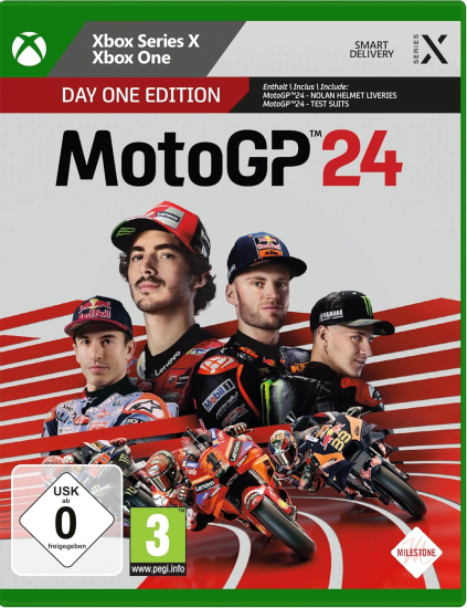 MotoGP 24 Day One Edition (deutsch spielbar) (AT PEGI) (XBOX ONE / XBOX Series X) inkl. Nolan Helmet Liveries & Test Suits DLC