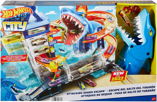Mattel Hot Wheels City Hai-Angriff Spielset (HDP06)