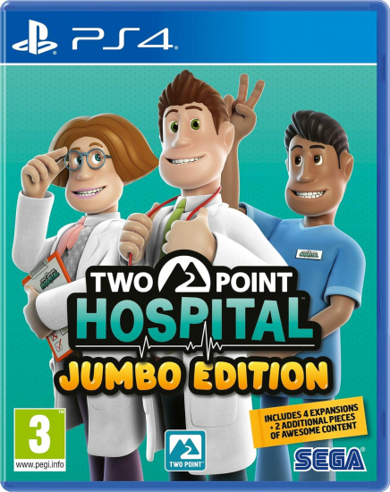 Two Point Hospital Jumbo Edition (deutsch spielbar) (EU PEGI) (PS4) inkl. 3 Erweiterungen / DLCs