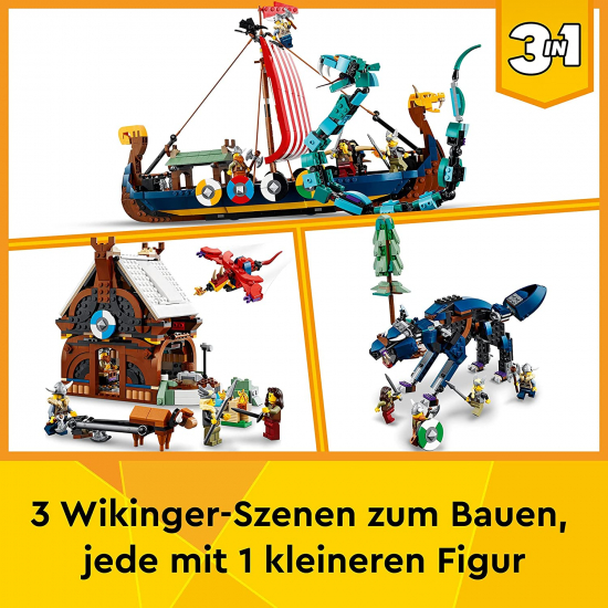 LEGO® Creator 31132 Wikingerschiff mit Midgardschlange [neu]