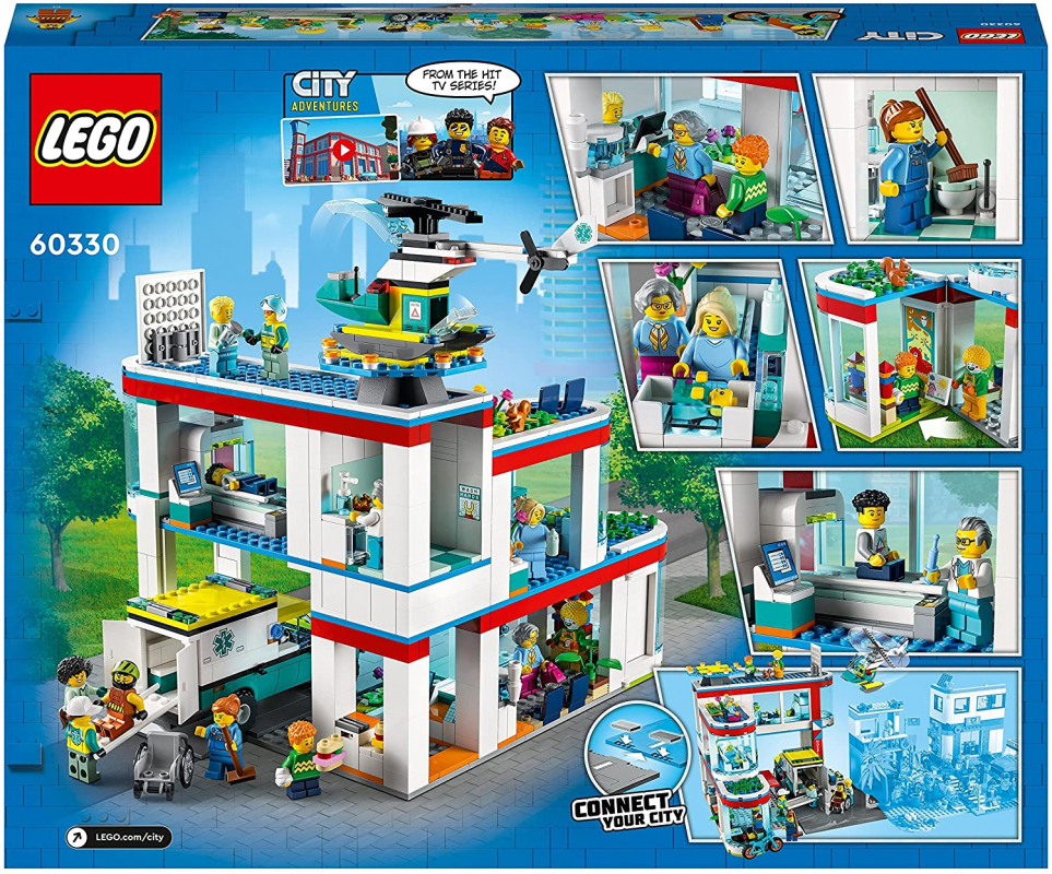 Preview: LEGO® City 60330 Krankenhaus [neu - Verpackung leicht ausgebleicht]