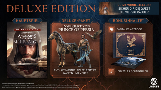 Assassin's Creed Mirage Deluxe Edition [uncut] (deutsch) (AT PEGI) (PS4) inkl. PS5 Upgrade / Die vierzig Räuber DLC