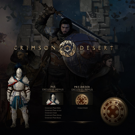 Crimson Desert Day One Edition [uncut] (deutsch spielbar) (AT PEGI) (PS5) inkl. Khaled-Schild DLC / PS5 Bonus