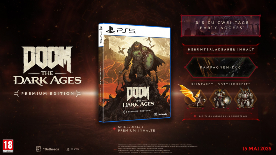 DOOM The Dark Ages Premium Edition [uncut] (deutsch spielbar) (AT PEGI) (PS5) inkl. Void Doom Slayer Skin / Early Access / Champion DLC / usw.