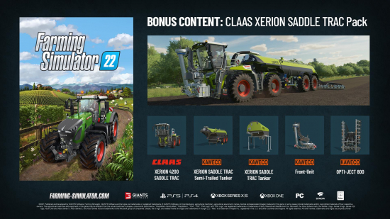 Preview: Landwirtschafts-Simulator 22 (deutsch spielbar) (AT PEGI) (PS5) inkl. CLAAS XERION SADDLE TRAC Pack