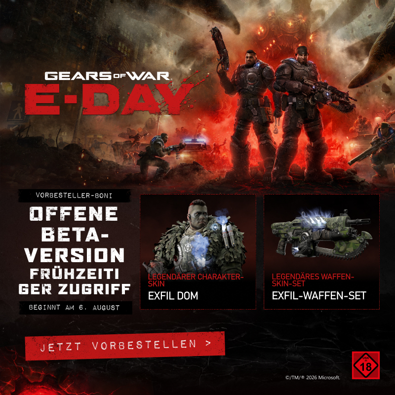 Preview: Gears of War E-Day [uncut] (deutsch spielbar) (AT PEGI) (XBOX Series X) inkl. Early Access BETA / Charakter- & Waffen-Skin DLC