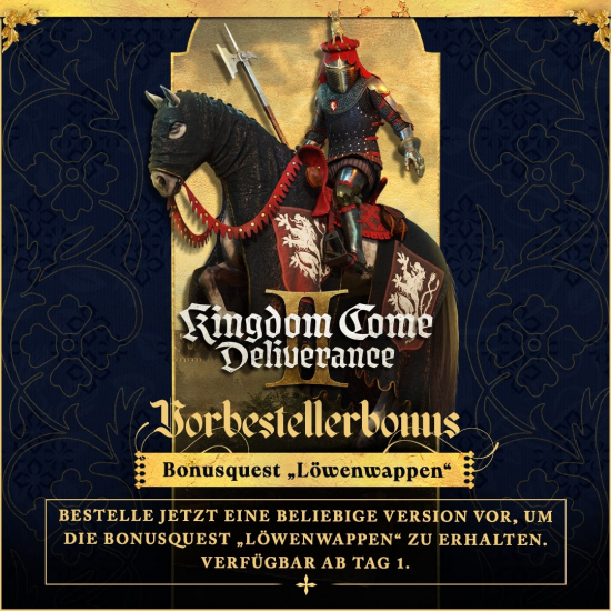 Kingdom Come Deliverance II Gold Edition [uncut] (deutsch/englisch spielbar) (EU PEGI) (PS5) inkl. Löwenwappen