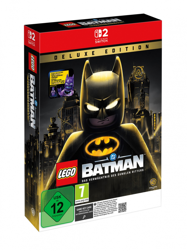 LEGO Batman Das Vermächtnis des dunklen Ritters Deluxe Edition (deutsch spielbar) (AT PEGI) (Nintendo Switch 2) LEGO-Minifigur / Die Rückkehr des Dunklen Ritters-Batanzug DLC