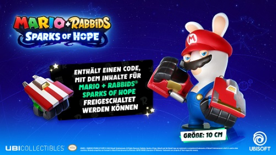 Mario + Rabbids Sparks Of Hope Rabbid Mario Figur (10cm) inkl. Waffenskin DLC